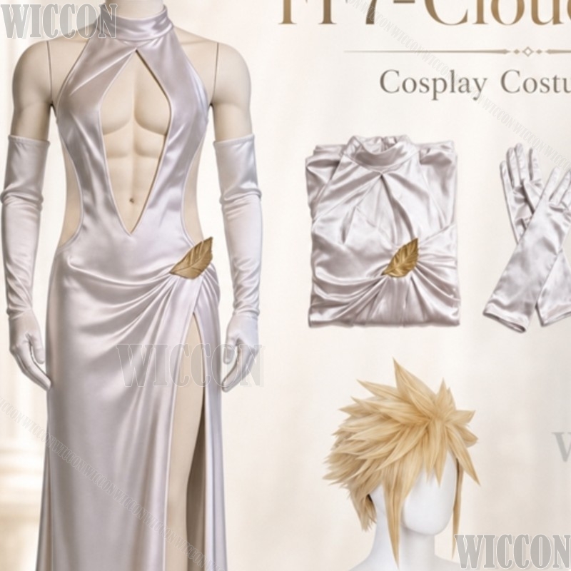 Evening Gown - FF7 Cosplay Cloud High Slit Wedding