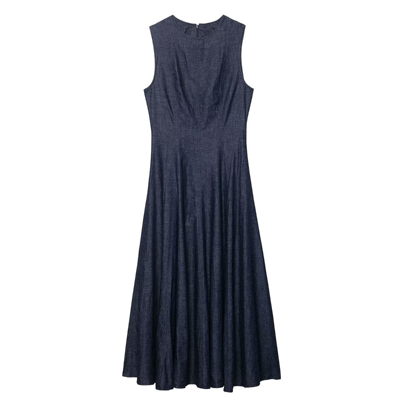 New slim fit fashion retro den - Midi Dress ulasan dan harga