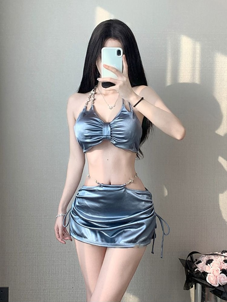 Women's Elegant Thin Strap Bik - Womens Suit ulasan dan harga